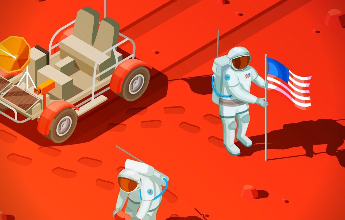 Astronauten auf dem Mars