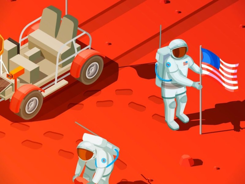 Astronauten auf dem Mars