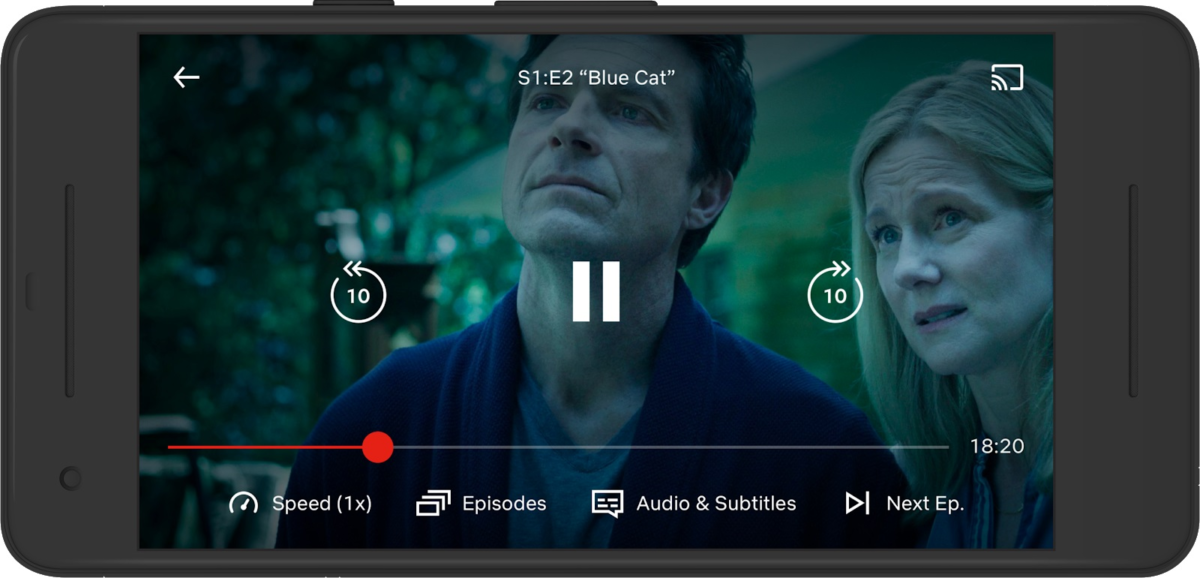 Netflix auf Handy Display