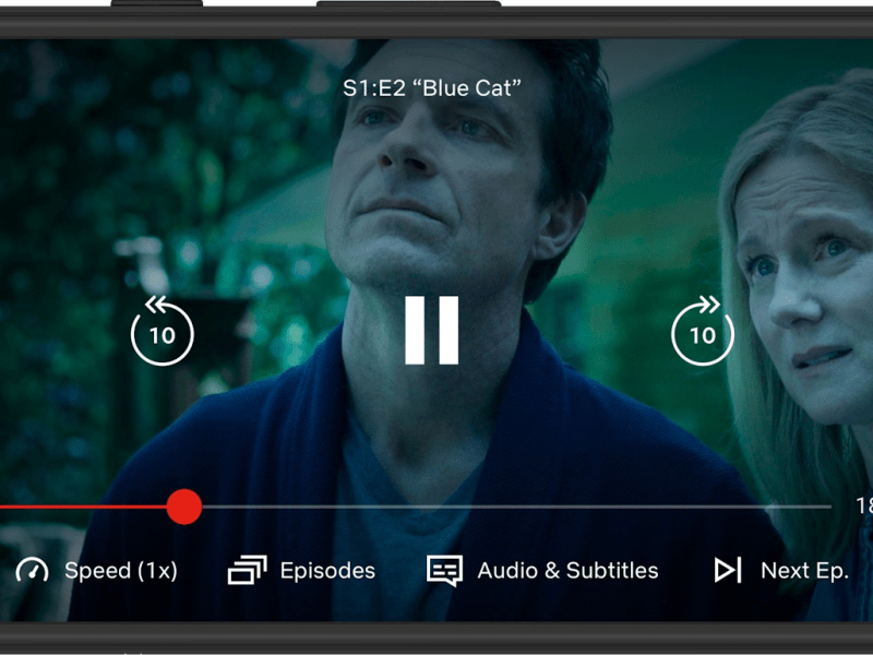 Netflix auf Handy Display