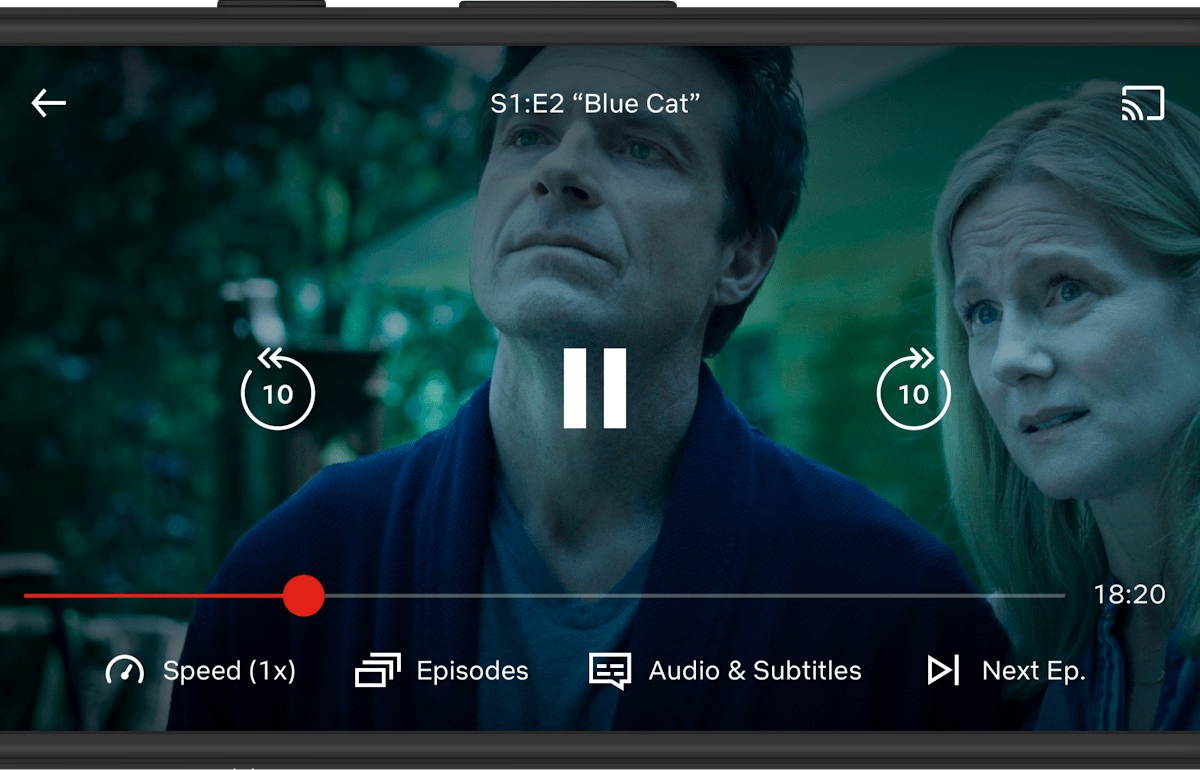 Netflix auf Handy Display