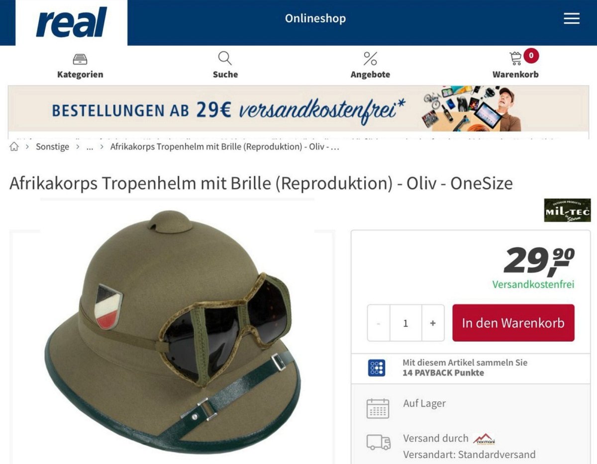 Screenshot real Wehrmacht Tropenhelm Afrikakorps