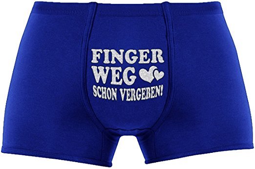 Für die ganz misstrauischen: Mit dieser schicken Boxershorts kann man ein deutliches Zeichen senden. 