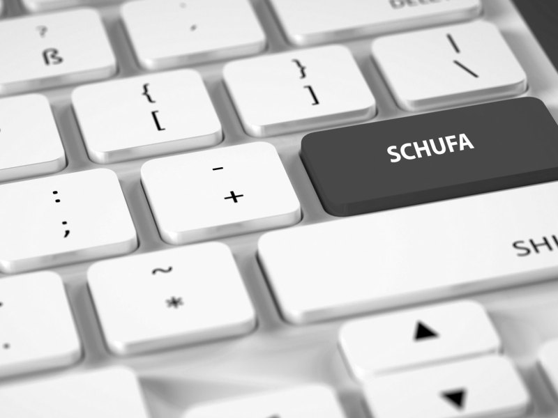 Schufa-Taste auf Tastatur.