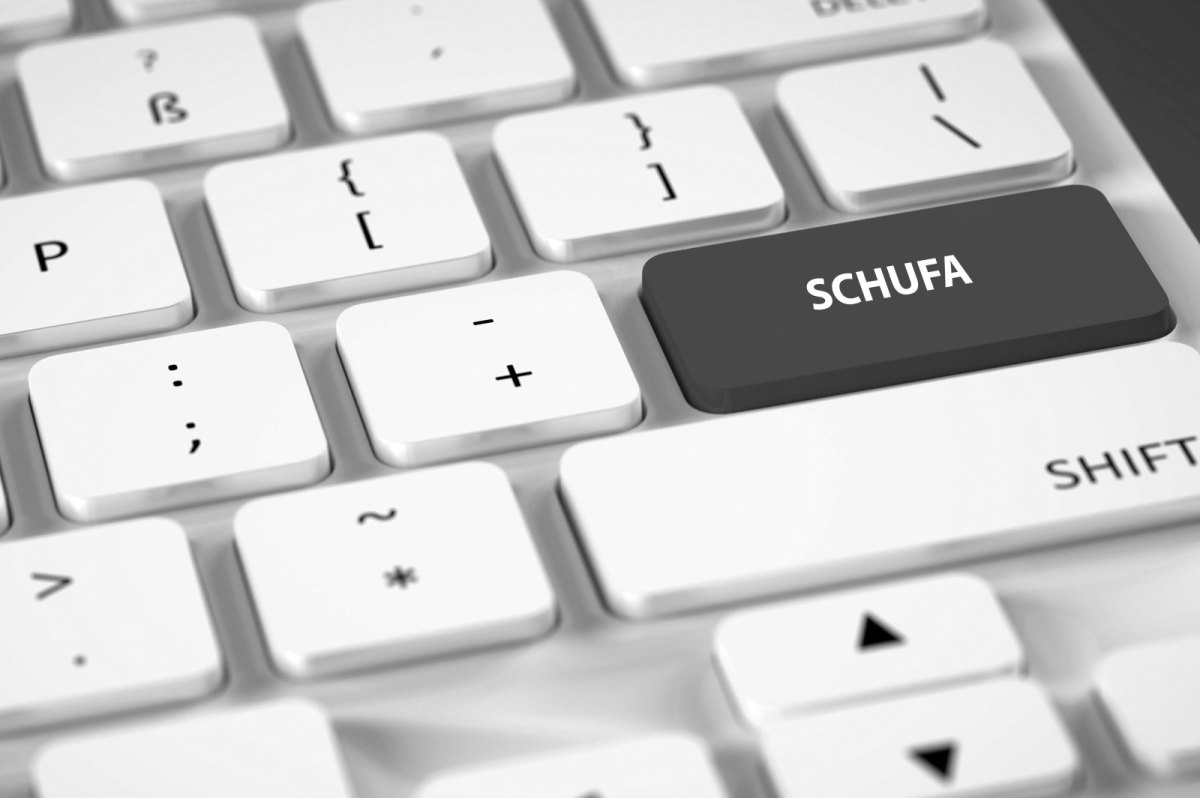 Schufa-Taste auf Tastatur.