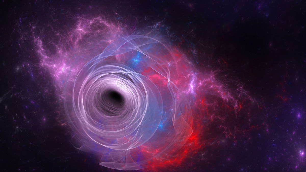 Illustration eines Schwarzes Lochs