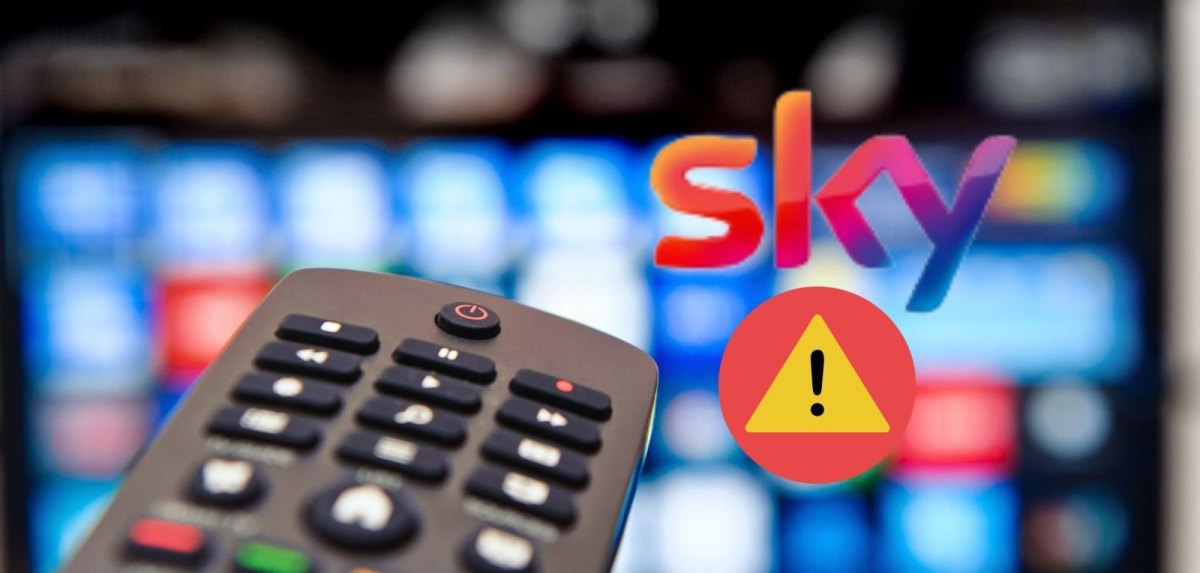 Sky-Fehlermeldung und ein Fernseher