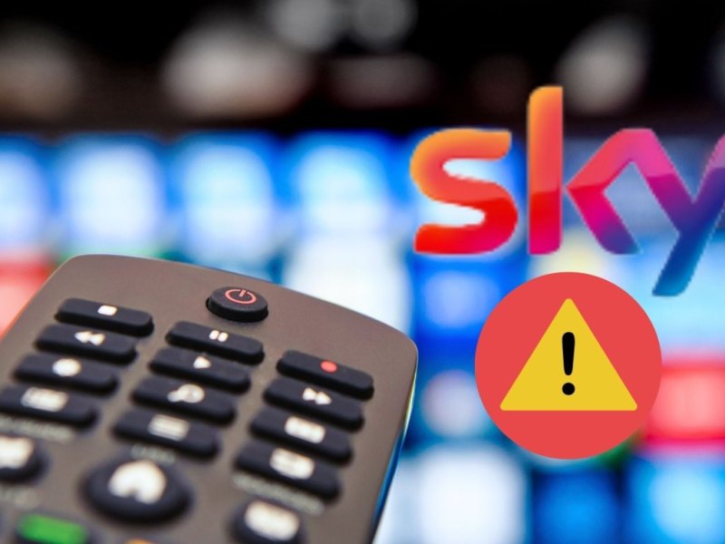 Sky-Fehlermeldung und ein Fernseher