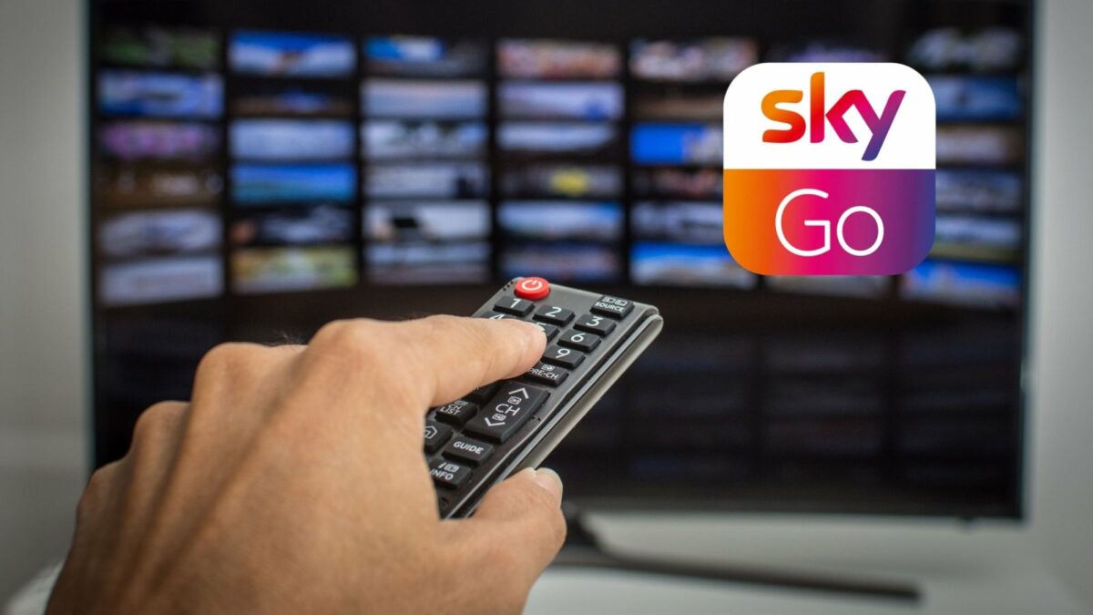 Fernseher mit Sky Go-Logo
