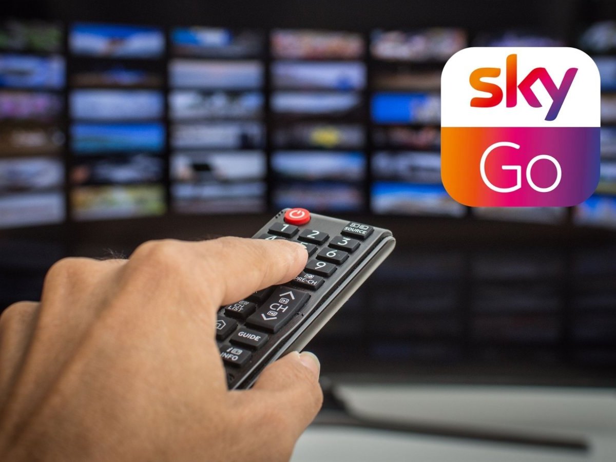 Fernseher mit Sky Go-Logo
