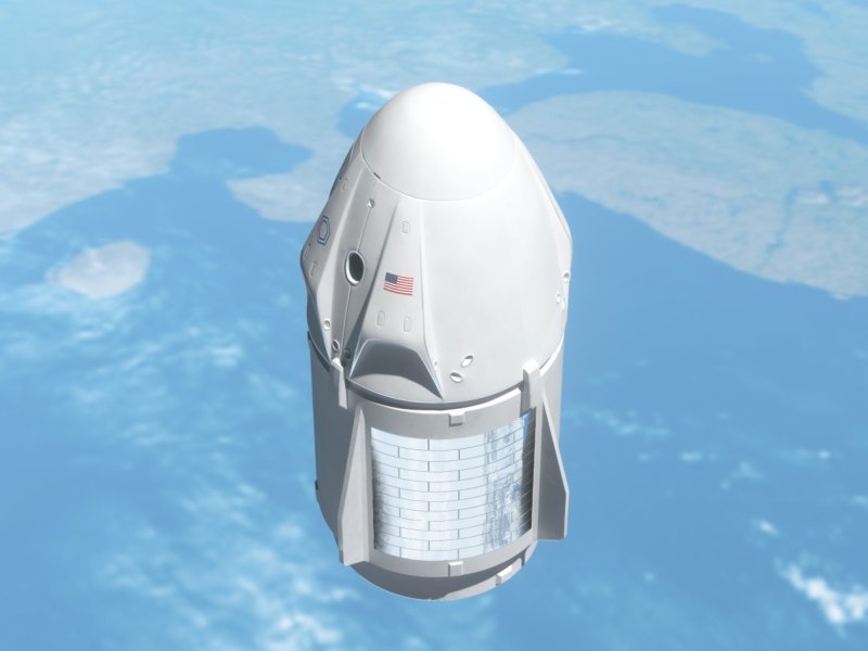 Das Dragon-Raumschiff von SpaceX startet ins All.