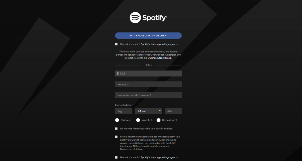 Um euren Benutzernamen auf Spotify zu ändern, müsst ihr euch neu registrieren.