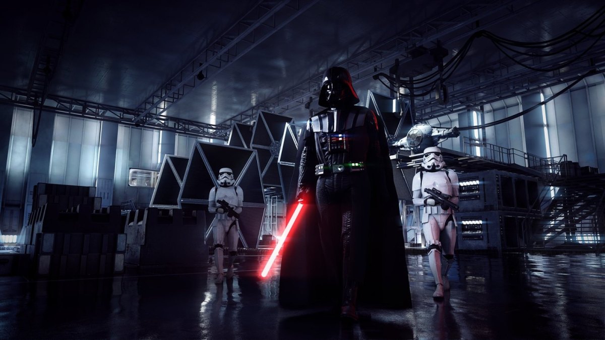 Star Wars Battlefront 2 Charaktere: Darth Vader und zwei Klonkrieger