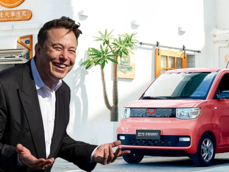 Elon Musk vor Wulings HongGuang Mini EV