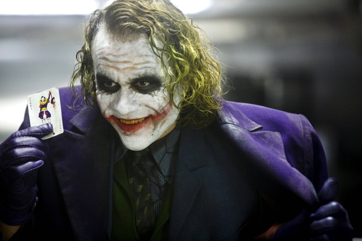 Heath Ledger als Joker in The Dark Knight.