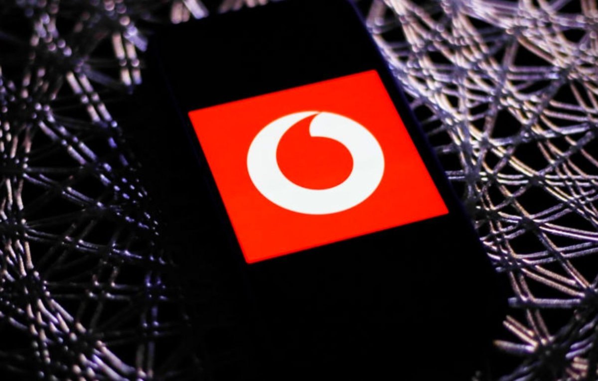 Vodafone-Logo auf einem Smartphone