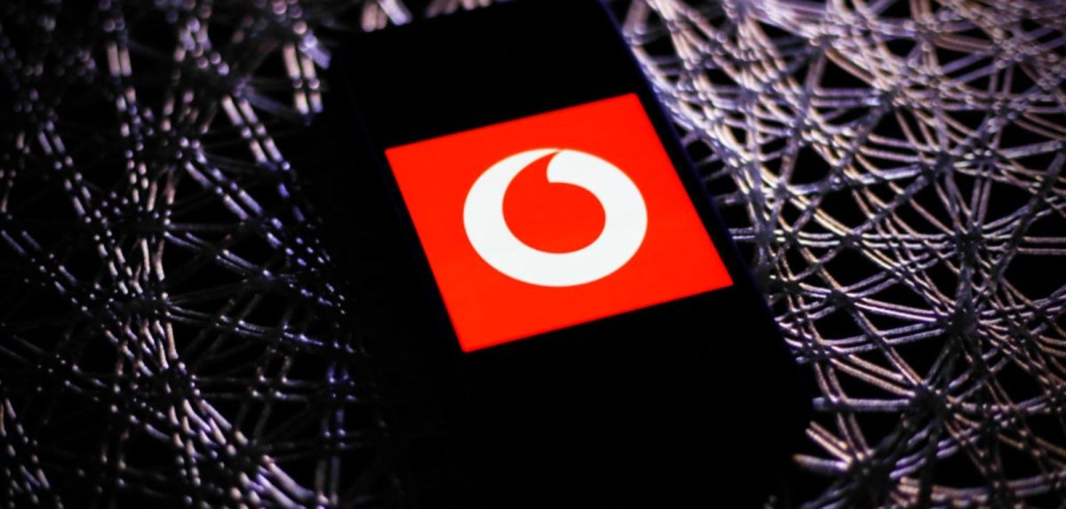 Vodafone-Logo auf einem Smartphone