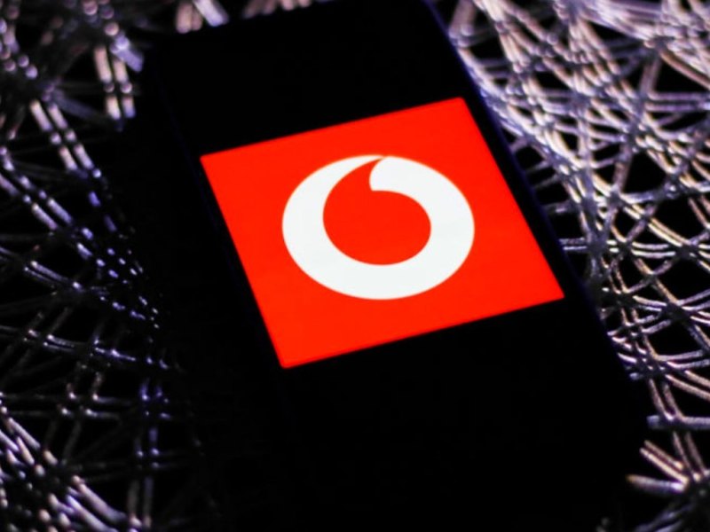 Vodafone-Logo auf einem Smartphone