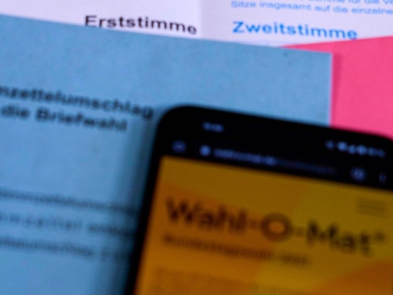 Wahl-O-Mat auf einem Smartphone