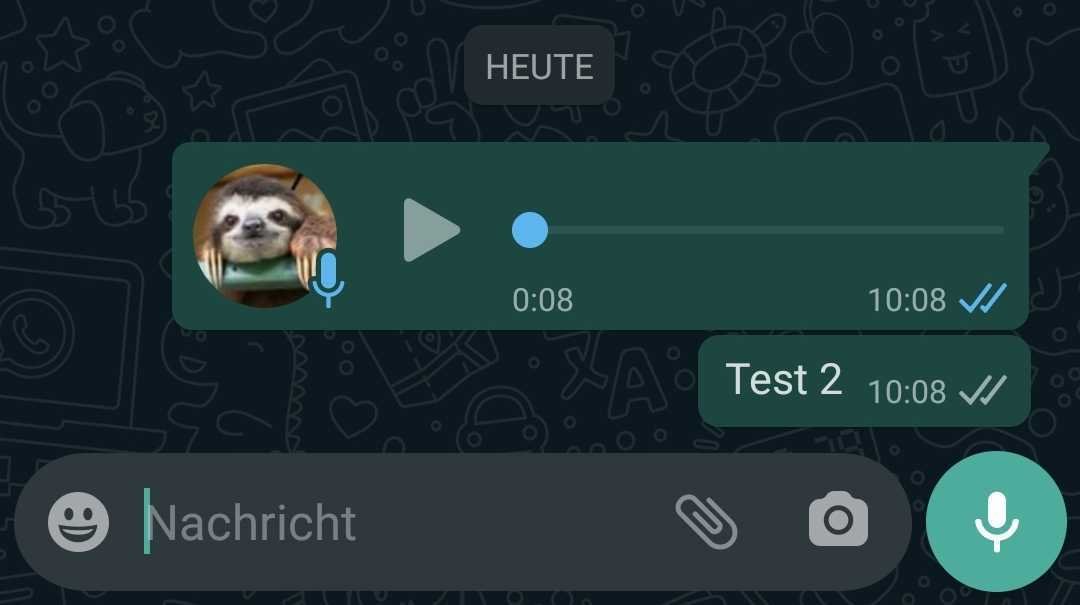 WhatsApps blaue Haken sind an Sprachnachrichten weiter zu sehen, wie ein futurezone.de-Test zeigt.
