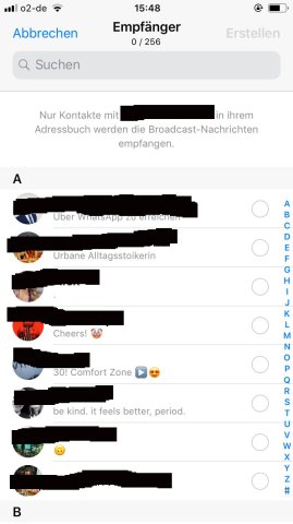 So sieht es in WhatsApp-Broadcast aus.