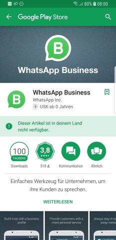 Der Messenger WhatsApp Business wird in den kommenden Wochen auch in Deutschland verfügbar sein.