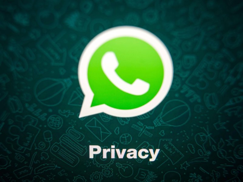 WhatsApp-Logo und Schriftzug Privacy
