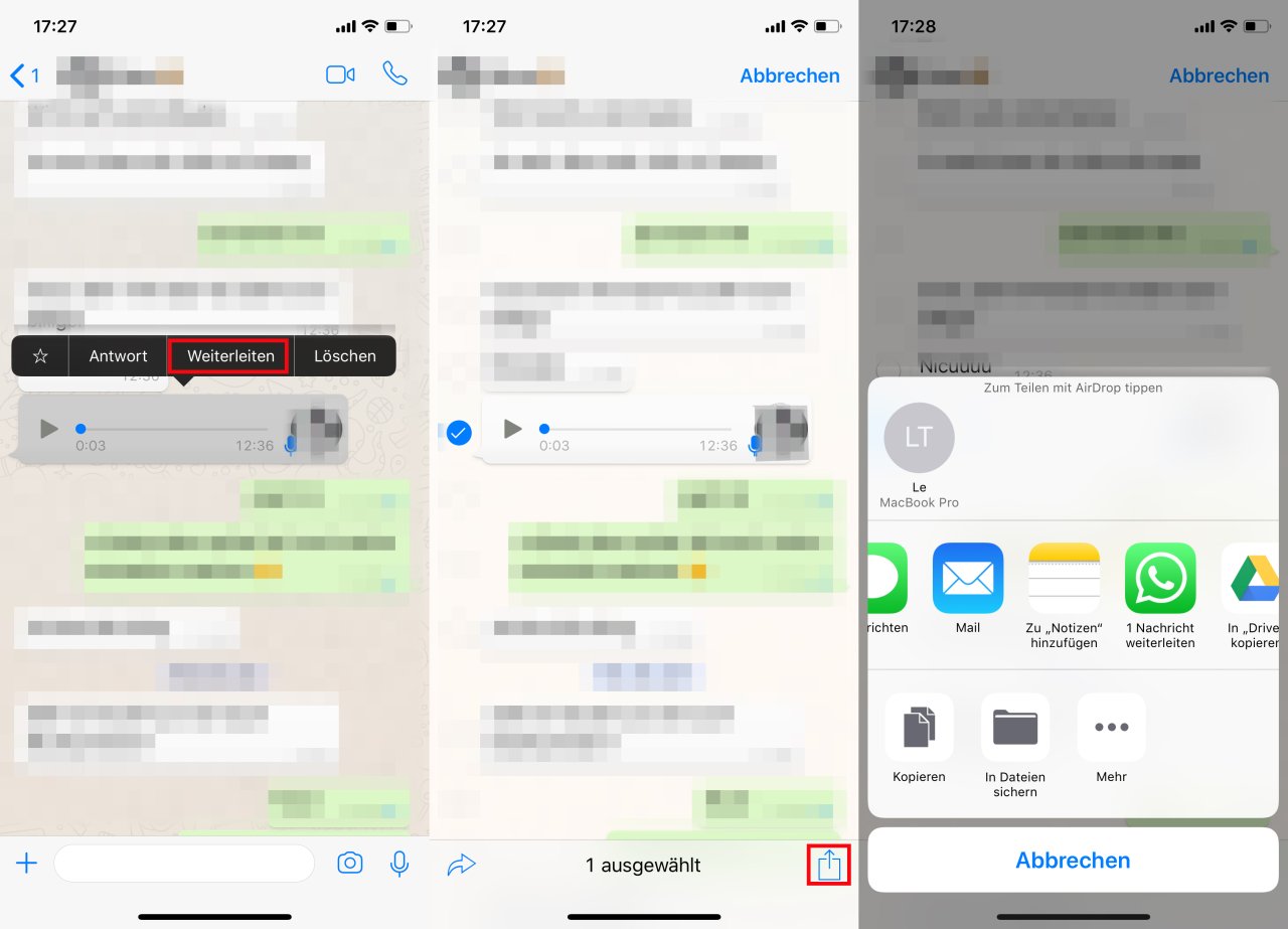 WhatsApp-Sprachnachrichten speichern: So funktioniert es bei iOS-Geräten.