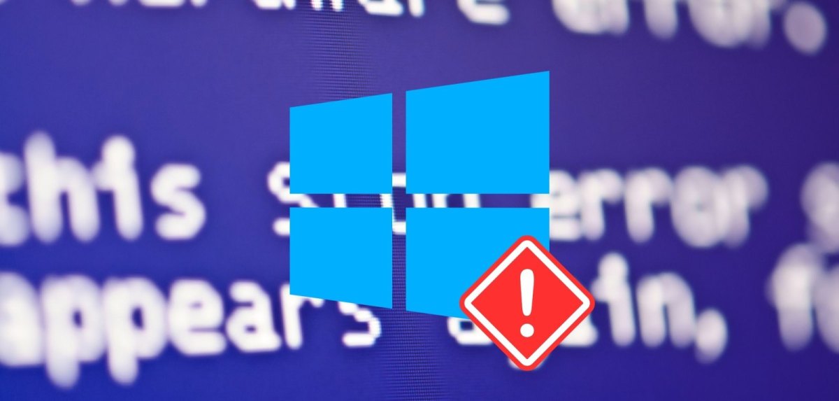 Windows Fehlermeldung mit dem Windows 10-Logo