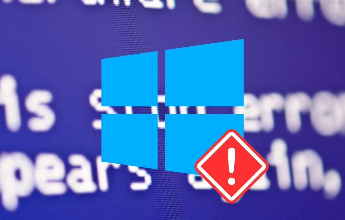 Windows Fehlermeldung mit dem Windows 10-Logo