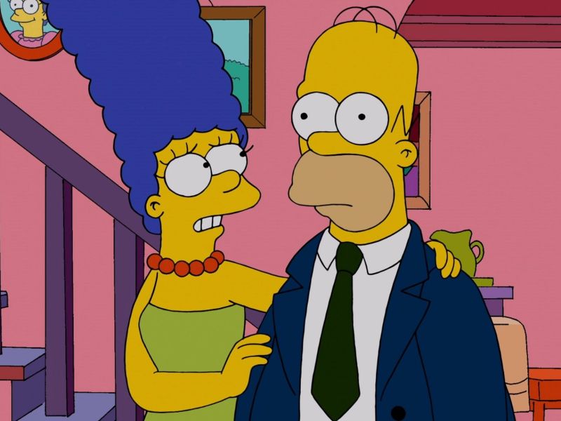 Marge und Homer von den Simpsons.