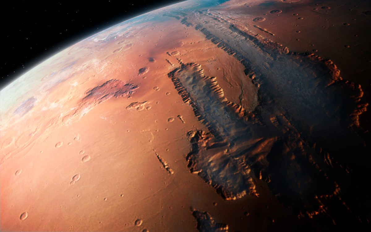 Oberfläche des Mars aus dem All