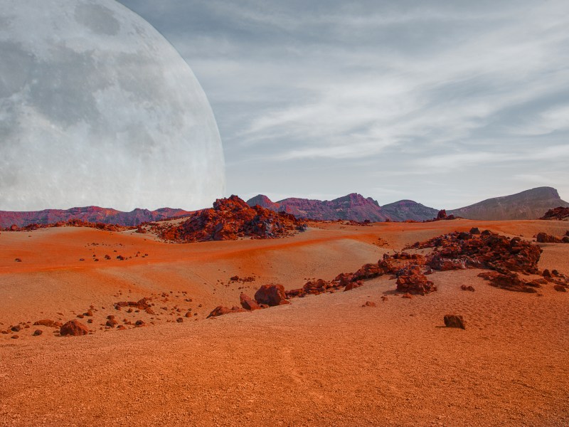 Illustration der Mars-Oberfläche