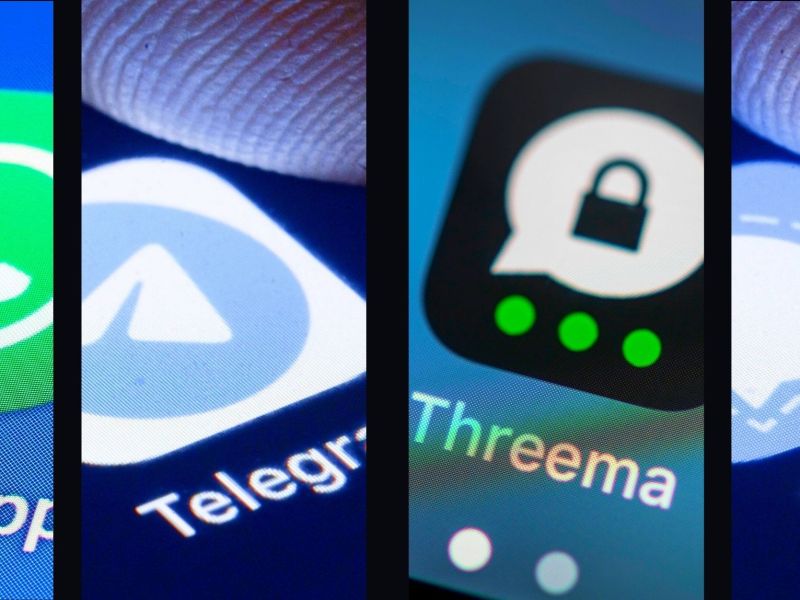 WhatsApp, Telegram, Threema und Signal.