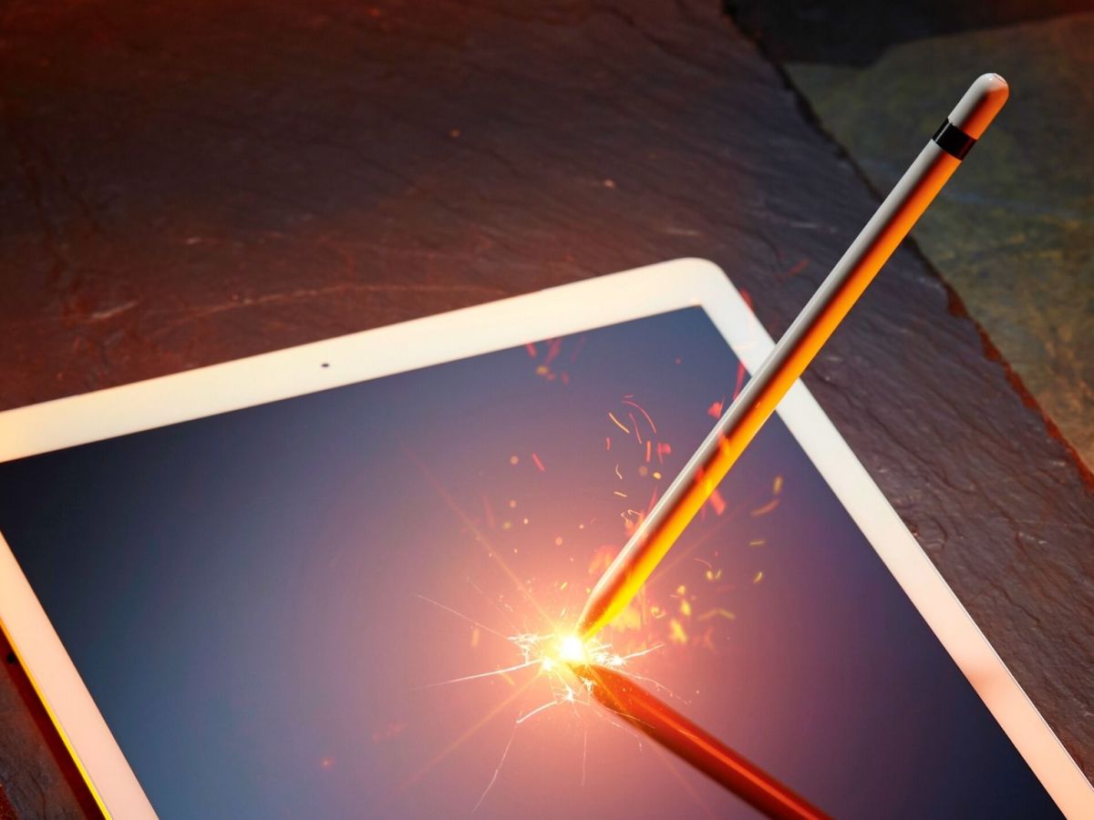 Apple Pencil auf einem iPad