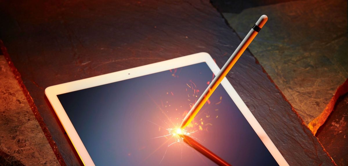 Apple Pencil auf einem iPad