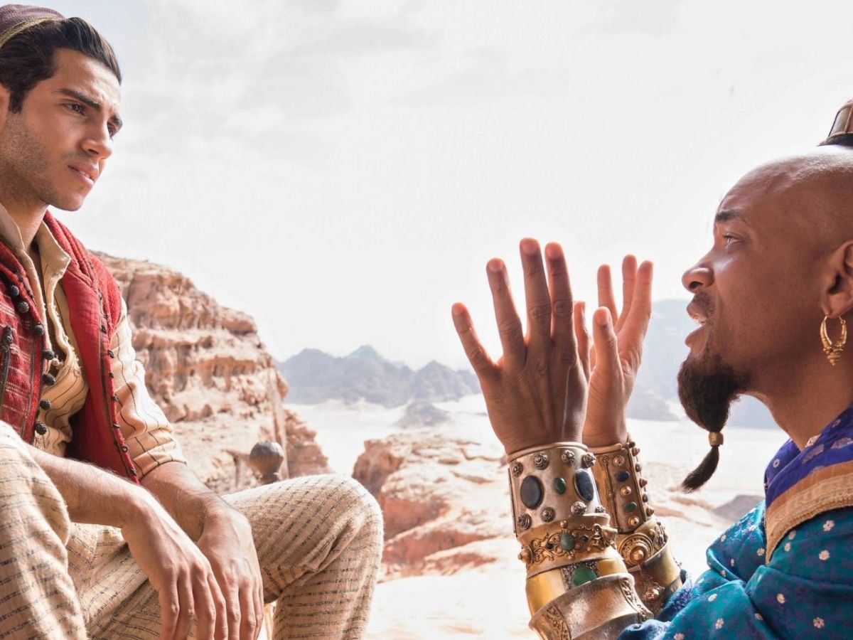 Mena Massoud und Will Smith in Aladdin.