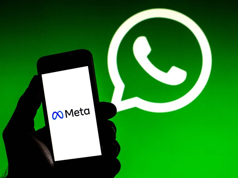 Meta-Logo und WhatsApp-Logo