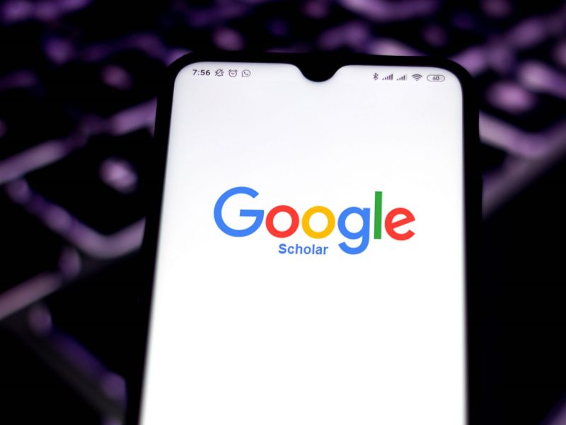 Google Scholar Startbildschirm