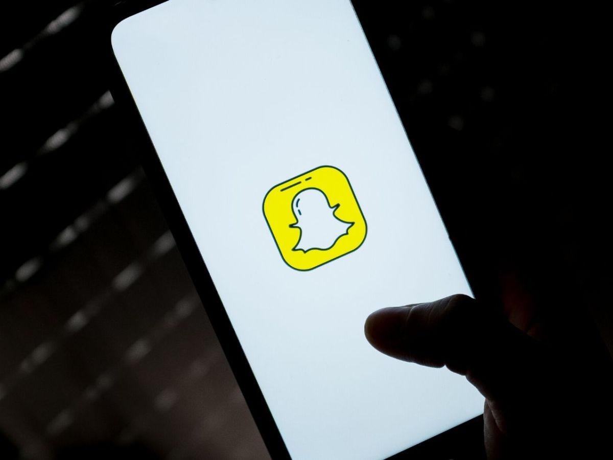 Snapchat App Startbildschirm auf dem Handy