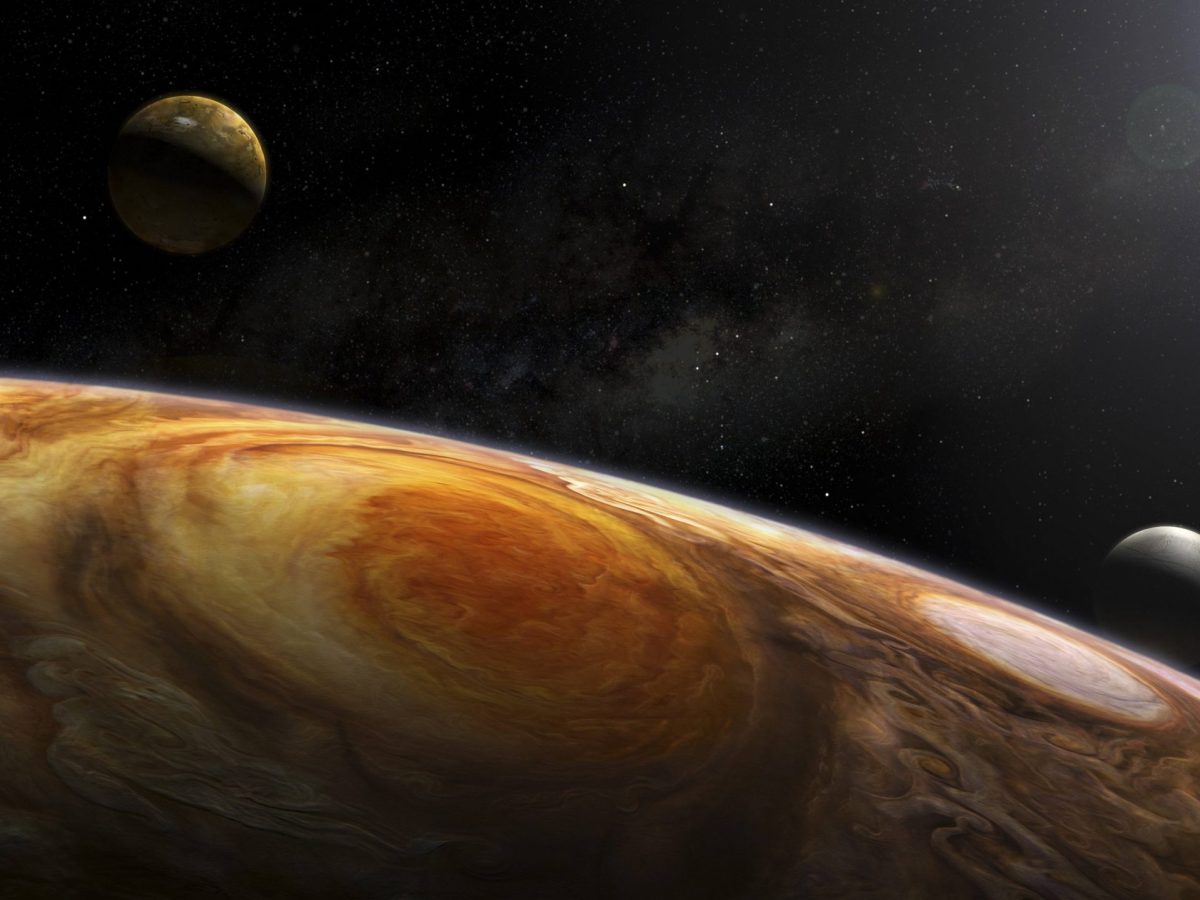 Jupiter, Io und Europa