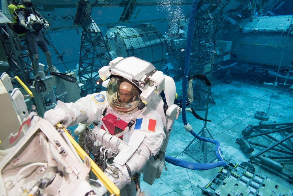 Astronaut Unterwassertraining