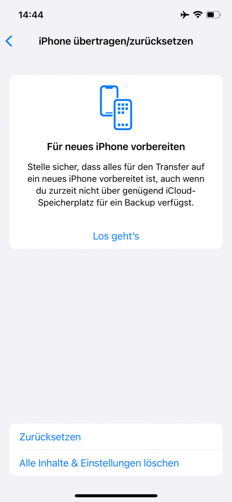 Wie kann man iOS 14 Zurücksetzen?