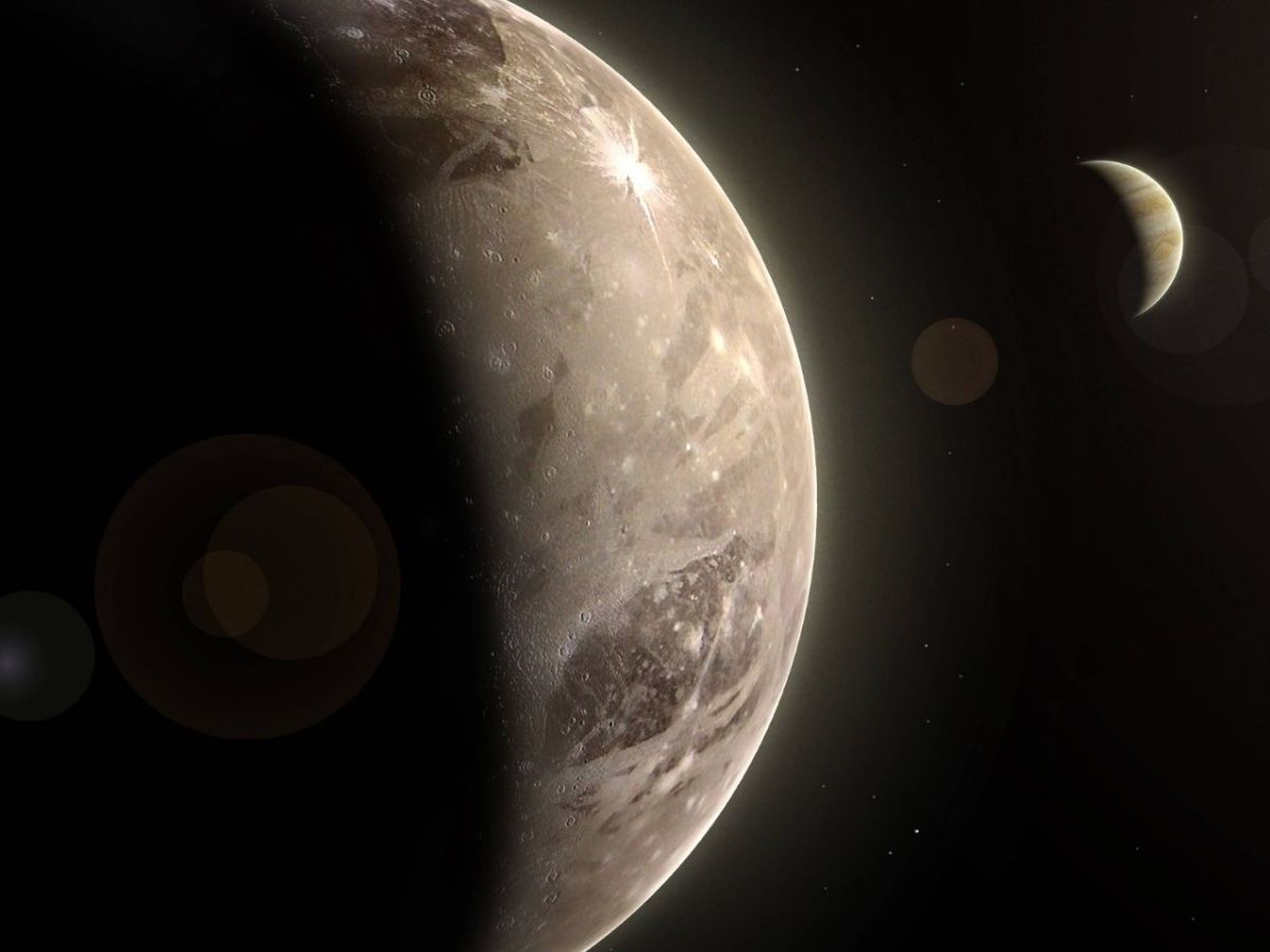 Jupiter-Mond Ganymed als Artwork.