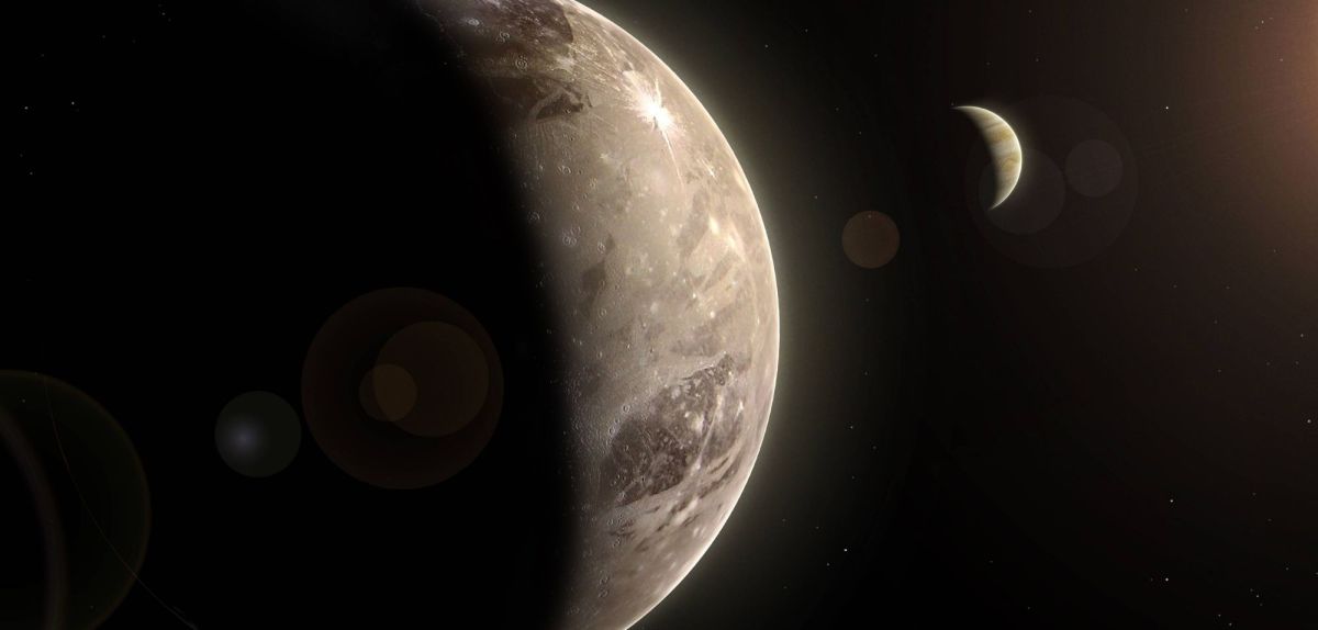 Jupiter-Mond Ganymed als Artwork.