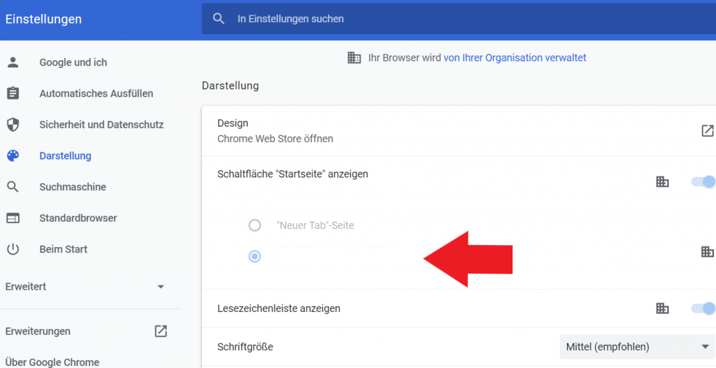 google als startseite safari ipad