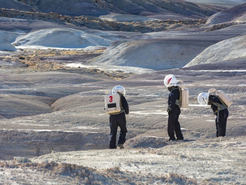 Drei Menschen simulieren Mars Mission