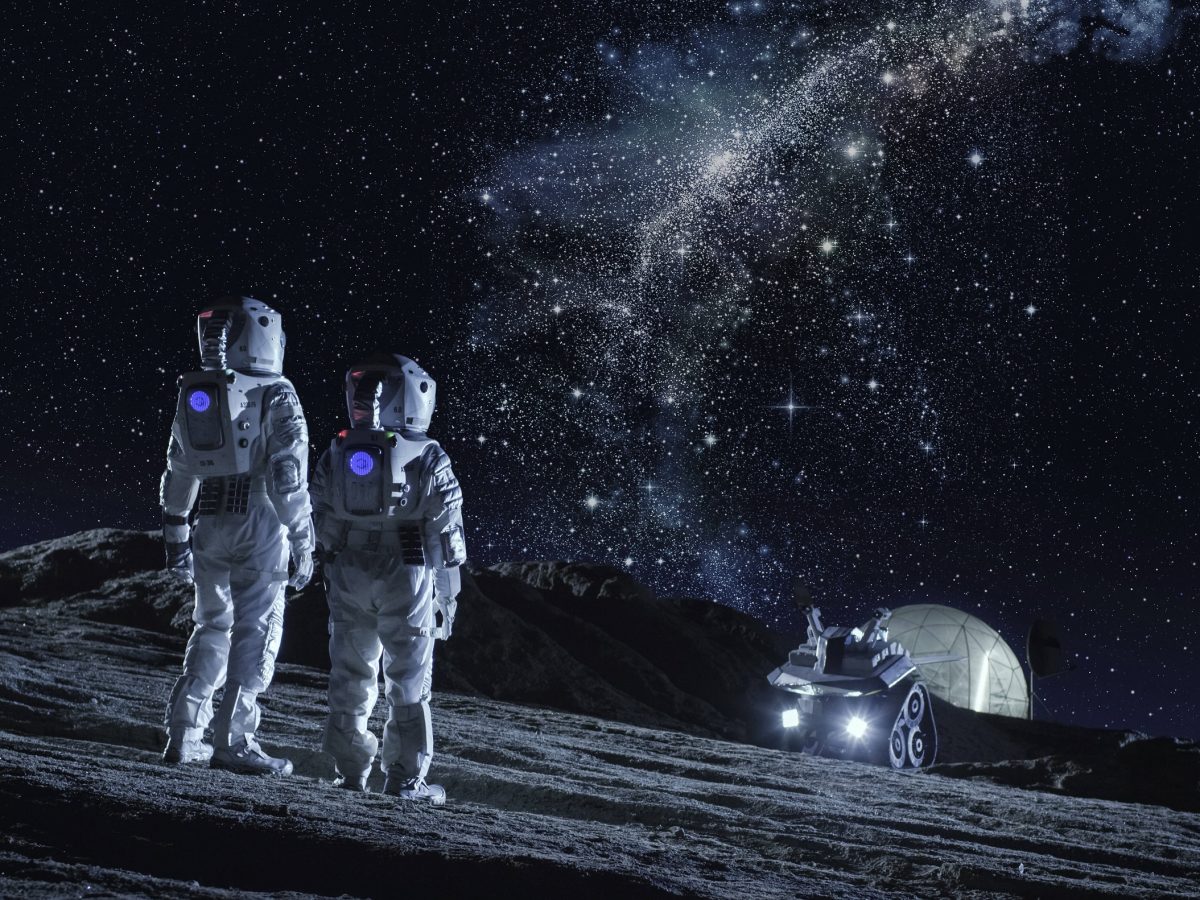 Astronauten auf Mond