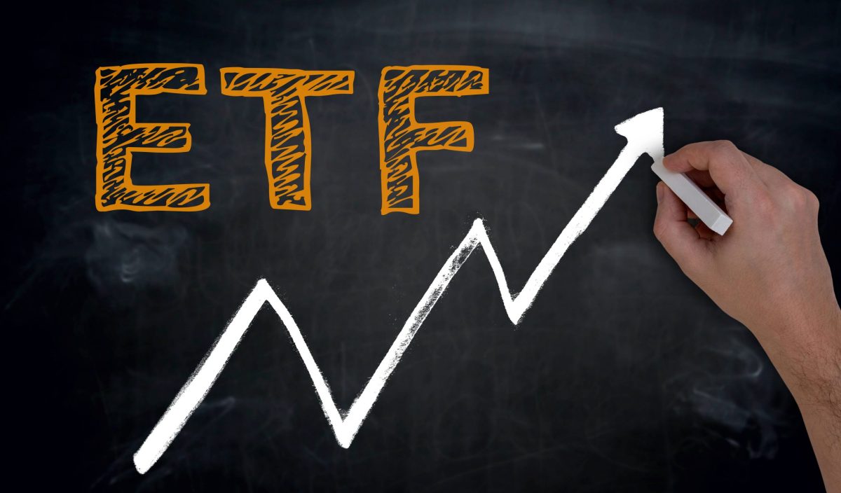 ETF auf Tafel gezeichnet