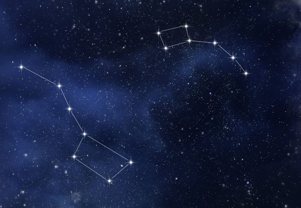 Sternhimmel mit Sternenkonstellationen